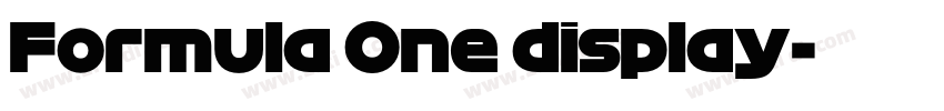 Formula One display字体转换 Formula One display字体转换